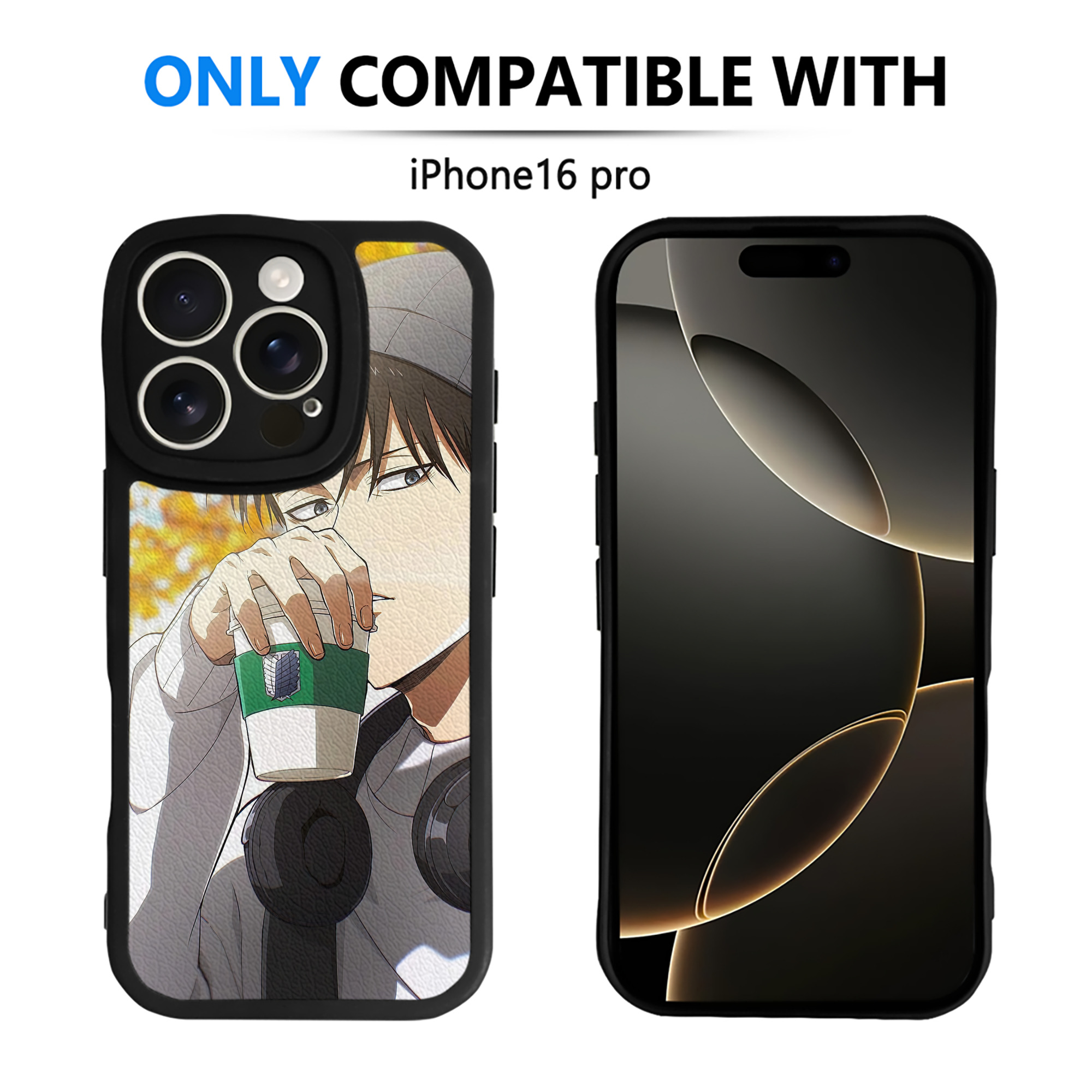 （画像用） 進撃の巨人 Attack on Titan 【iPhone 16シリーズ対応】シリコンスマホケース（レザー調） 材質：シリコン